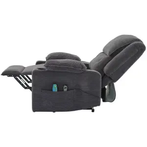 Large Power Lift Chairs Recliner Chair with Heat and Massage Smart Arm Chair with Cup Holders Upholstered Soft Fabric