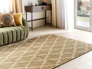 Jute Area Rug 160 x 230 cm Beige MERMER