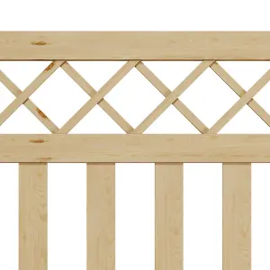 3x3ft Outdoor Cross Top Garden Wooden Gate Fence Patio Gate