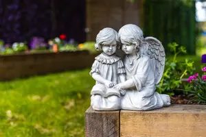 Angel & Girl Stone Effect Ornament