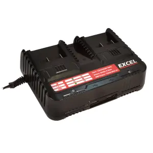 Excel 100-240V Dual Port Fast Battery Charger 2.3A EXL130WTP