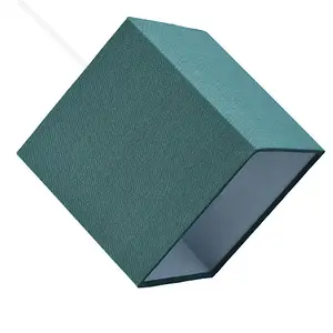 Contemporary and Stylish Forest Green Linen Fabric Square 16cm Lamp Shade