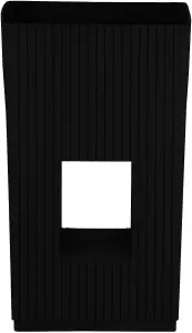 simpa 2PC Black Cubic Modern Plastic Planter.