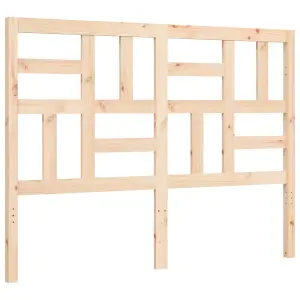 Berkfield Bed Frame with Headboard Small Double Solid Wood