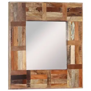 vidaXL Wall Mirror Solid Wood Reclaimed 50x50 cm