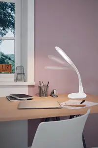 Table Desk Lamp Colour White Touch On/Off Dimming Bulb LED 3.7W Included