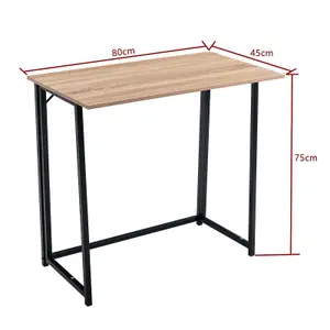 MCC Direct Boston Folding Computer Desk Table Natural