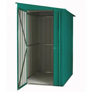 4 x 6 Pent Metal Garden Shed - Heritage Green (4ft x 6ft / 4' x 6' / 1.2m x 1.8m)