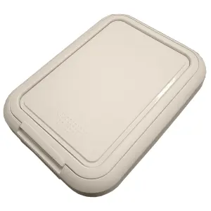 Kitchen Bin Touch and Lift Rectangle Swing Bin as a Kitchen Waste Rubbish Recycle Bin 45L - Cream