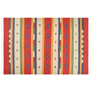 Cotton Kilim Rug 200 x 300 cm Multicolour ALAPARS