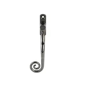 Cornish Heritage Monkey Tail Espag Window Handle - Smokey Chrome (Left-Hand)