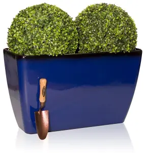 Artificial Topiary Ball Solar Powered LED The Big Buxus Ball 38cm Pair