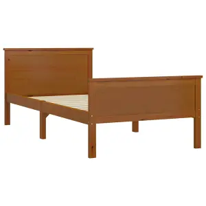 Berkfield Bed Frame Honey Brown Solid Wood Pine 100x200 cm