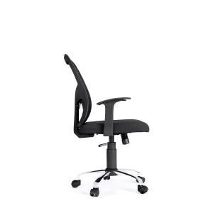 Tampa Office Chair with Wheels in Black Fabric