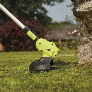 Garden Gear Cordless Strimmer Telescopic Lightweight Grass Trimmer with Adjustable Angle Head & 2 x 20v Batteries