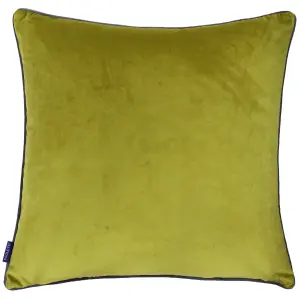 Paoletti Meridian Velvet Piped Polyester Filled Cushion