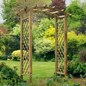 Zest Daria Trellis Wooden Garden Arch Pergola Plant Support FSC Wood