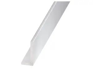 Incolore Silver effect Anodised Aluminium Unequal L-shaped Angle profile, (L)2m (W)15mm (D)10mm (T)1mm