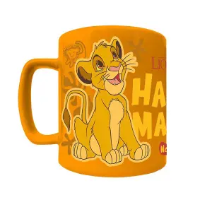 The Lion King Simba Smiling Face Fluffy Mug Orange (One Size)