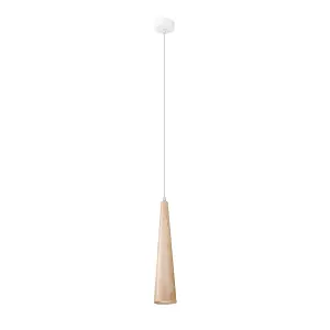 Sula Wood Natural 1 Light Classic Pendant Ceiling Light