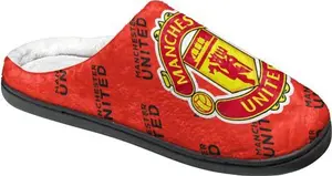 Manchester United Football Club Slippers - Manchester United Football Club Medley Monogram Wordmark