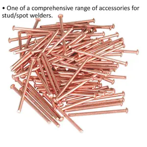 100 Pack of 2.5mm x 50mm Copper Spot Welding Nails for Car Dent Repair