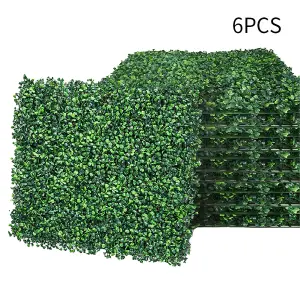 6 Pieces Green Simulation Milan Fake Plastic Plant Wall 600 x 400 mm