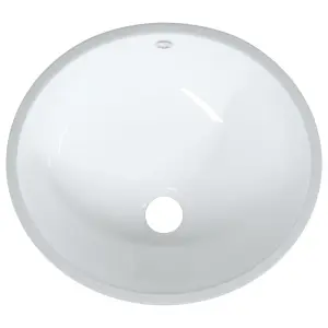 Bathroom Sink White 33x29x16.5 cm Oval Ceramic