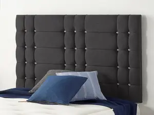 Somnior Plush Black Bliss Divan Base With Headboard - King