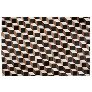 Cowhide Area Rug 140 x 200 cm Brown ALPKOY