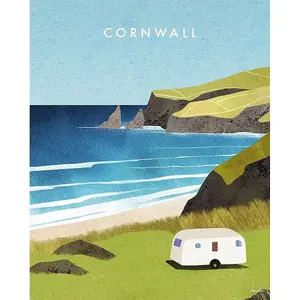 Henry Rivers Cornwall Canvas Print Multicoloured (50cm x 40cm)