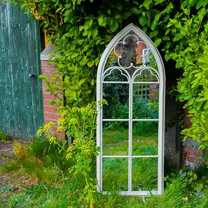 Woodside Darton XXL Decorative Arched Outdoor Garden Mirror