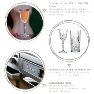 RCR Crystal Melodia White Wine Glasses & Champagne Flutes Set - 12pc