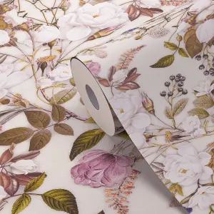 GoodHome Altamura Multicolour Floral Embossed Wallpaper