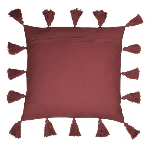 furn. Medina Velvet Tasselled Feather Filled Cushion