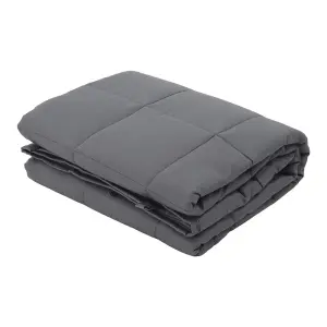 Livingandhome Grey Cotton Weighted Blanket 100x155cm 4.5kg