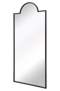 MirrorOutlet Fenestra - Black Modern Wall and Leaner Mirror 75" X 33" (190 x 85CM)