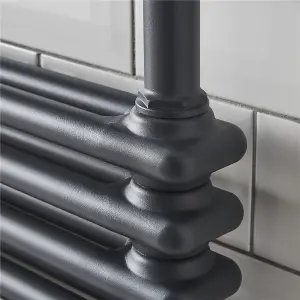 1140mm (H) x 500mm (W) -  Vertical Bathroom Towel Radiator  (Sailsbury) - Anthracite - (1.1m x 0.5m)