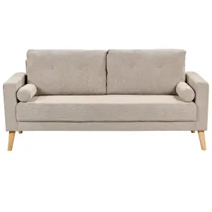 2 Seater Fabric Sofa Taupe KALMAR