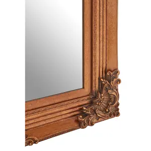 Interiors by Premier Baroque Rectangle Gold Wall Mirror