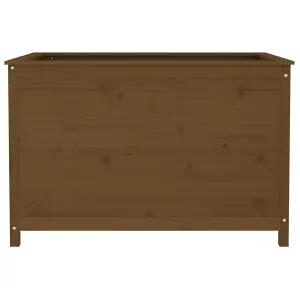 Berkfield Garden Raised Bed Honey Brown 119.5x82.5x78 cm Solid Wood Pine