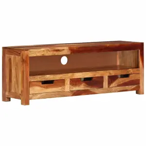 Berkfield TV Cabinet 110x30x40 cm Solid Wood Acacia