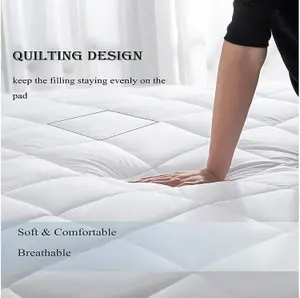 Extra Deep Quilted Mattress Protectors Fitted Bed Cover Super King Size UK