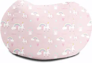 rucomfy Printed Indoor Unicorn Castle Medium Children's Beanbag