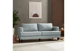 Dale 3 Seater Sofa, Pale Blue Linen Fabric