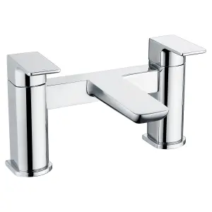 RAK Moon Polished Chrome Modern Bath Filler Mixer Tap Solid Brass