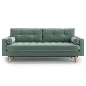 Jacquelyn 4 Seater Velvet Made to Order Sleeper Riviera Light Green