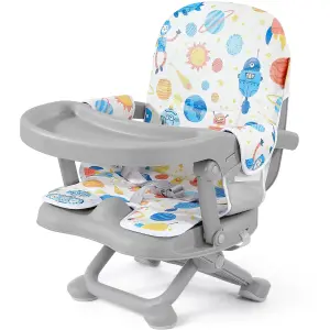 Adjustable High Chair for Babies and Toddlers, Booster Seat for Table - Grey