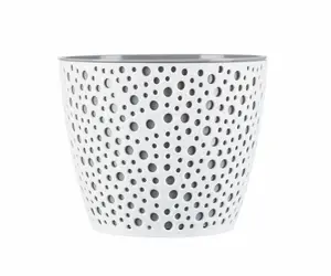 Flowerpot plant pot planter Elza Plastic Crystal Modern Decorative Grey 11cm