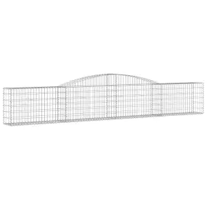 Berkfield Arched Gabion Baskets 9 pcs 400x30x60/80 cm Galvanised Iron